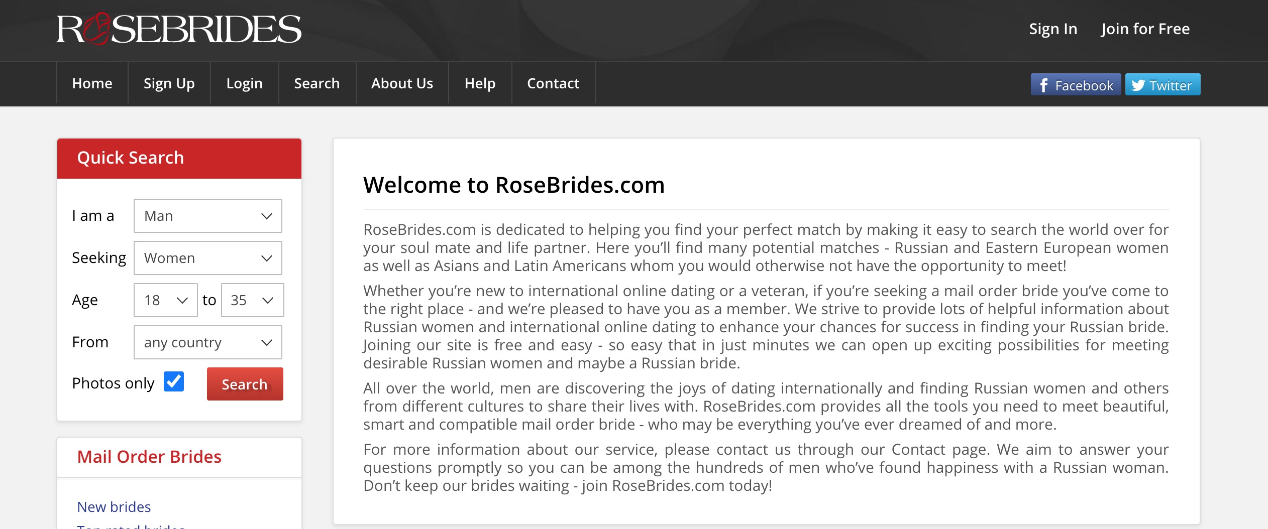 Rosebrides main page